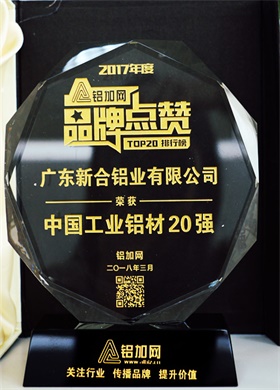 2017中國工業鋁型材20強